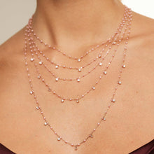 Gigi Clozeau - Collier blush Gigi Suprême, or rose, 10 diamants, 60 cm