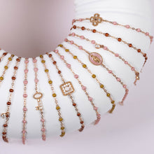 Gigi Clozeau - Bracelet blush Lucky Trèfle, diamants, or jaune, 17 cm