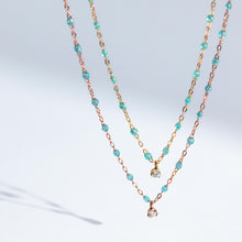 Gigi Clozeau - Collier aqua Gigi Suprême, or jaune, 1 diamant, 42 cm