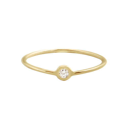 Gigi Clozeau - Bague Dot, diamant, or jaune, T 50