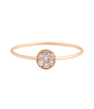 Gigi Clozeau - Bague Puce, diamants, or rose, T 50