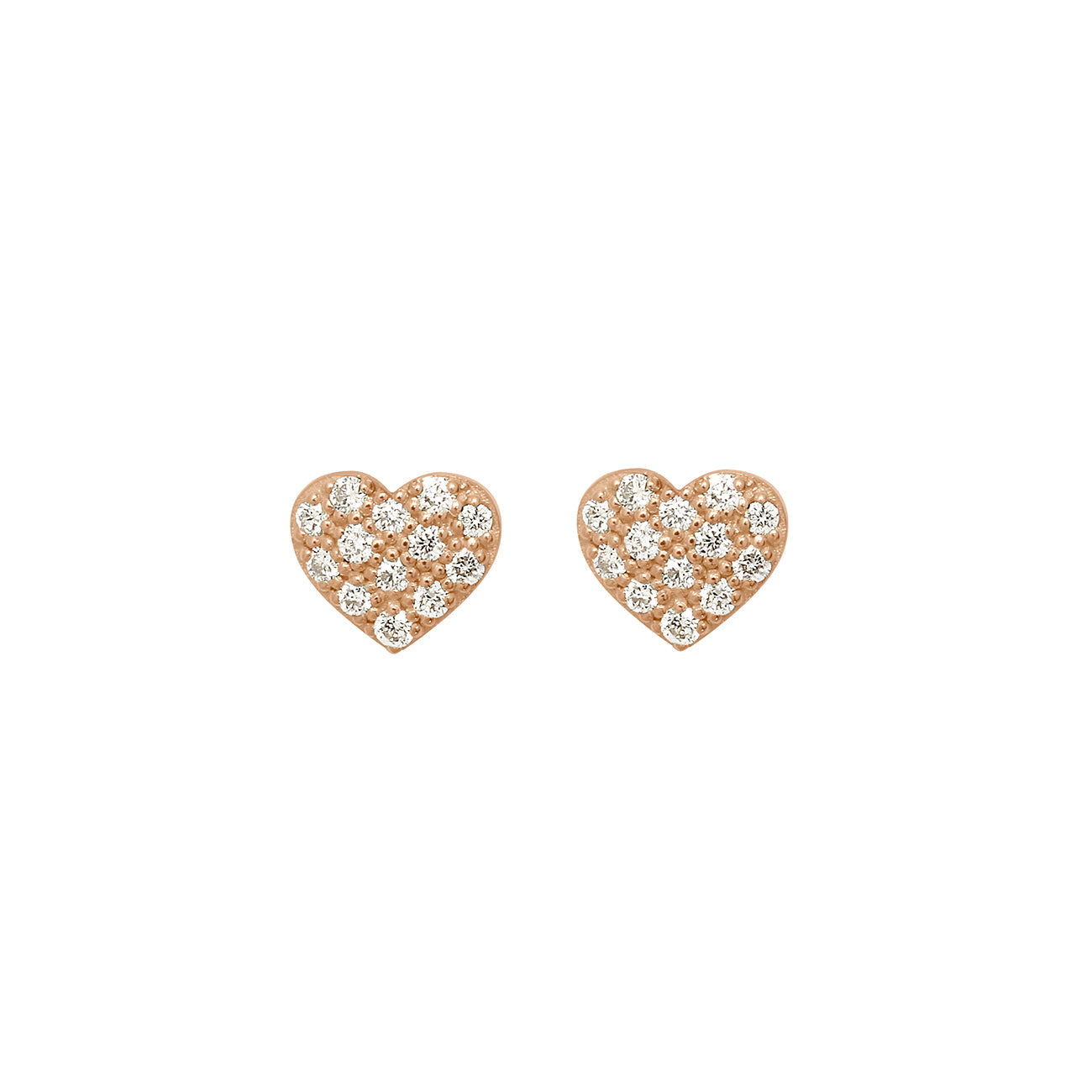 Gigi Clozeau - Boucles d'oreilles In Love, diamants, or rose