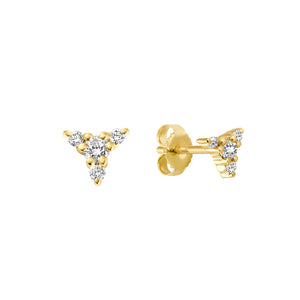 Gigi Clozeau - Boucles d'oreilles Kosmos, diamants, or jaune