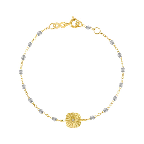 Gigi Clozeau - Bracelet argent Miss Lumière diamant, or jaune, 17 cm