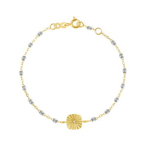 Gigi Clozeau - Bracelet argent Miss Lumière diamant, or jaune, 17 cm