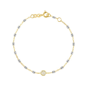 Gigi Clozeau - Bracelet argent Puce, diamants, or jaune, 17 cm