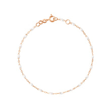 Gigi Clozeau - Bracelet blanc Classique Gigi, or rose, 24 cm