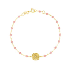 Gigi Clozeau - Bracelet blush Miss Lumière diamant, or jaune, 17 cm