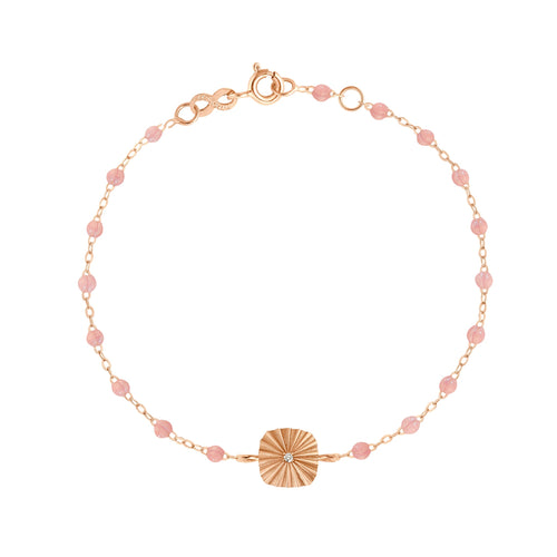 Gigi Clozeau - Bracelet blush Miss Lumière diamant, or rose, 17 cm