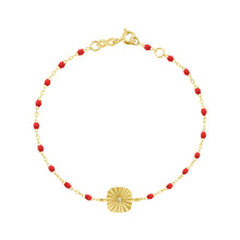 Gigi Clozeau - Bracelet coquelicot Miss Lumière diamant, or jaune, 17 cm