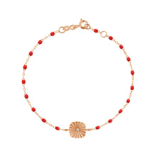 Gigi Clozeau - Bracelet coquelicot Miss Lumière diamant, or rose, 17 cm