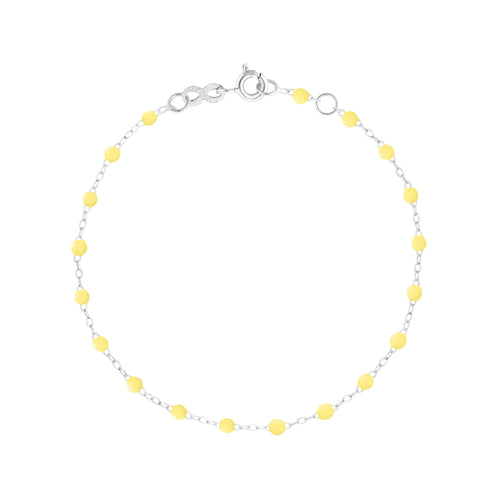 Gigi Clozeau - Bracelet mimosa Classique Gigi, or blanc, 19 cm