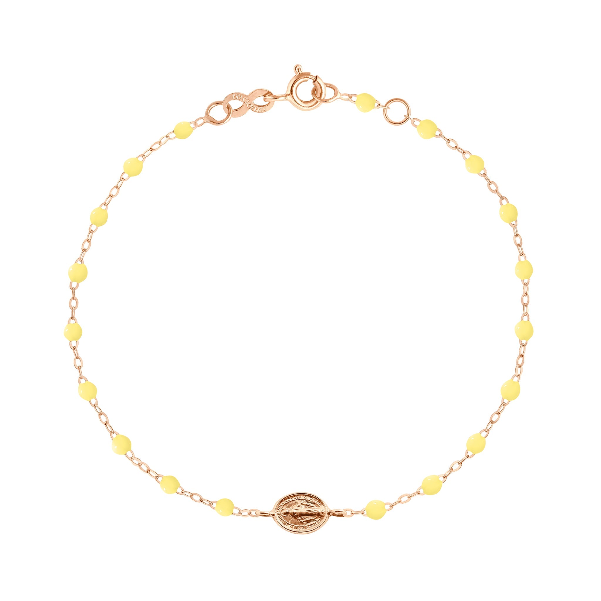 Gigi Clozeau - Bracelet mimosa Madone, or rose, 17 cm