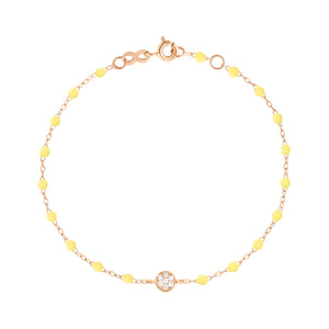 Gigi Clozeau - Bracelet mimosa Puce, Diamants, or rose, 17 cm