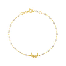 Gigi Clozeau - Bracelet opale Lune, diamant, or jaune, 17 cm