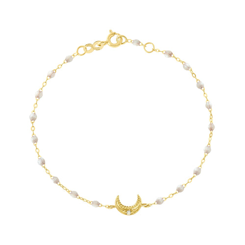 Gigi Clozeau - Bracelet opale Lune, diamant, or jaune, 17 cm