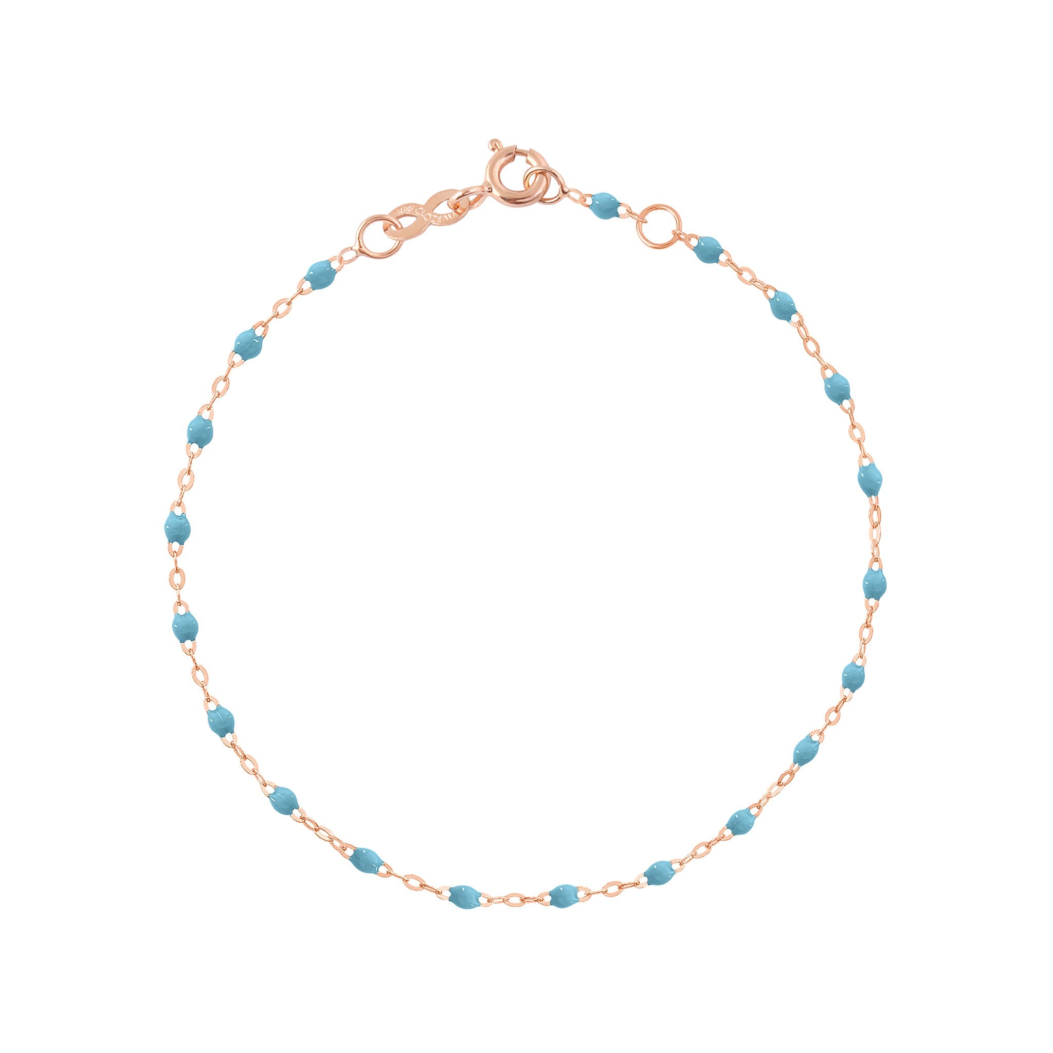 Gigi Clozeau - Bracelet turquoise Classique Gigi, or rose, 24 cm