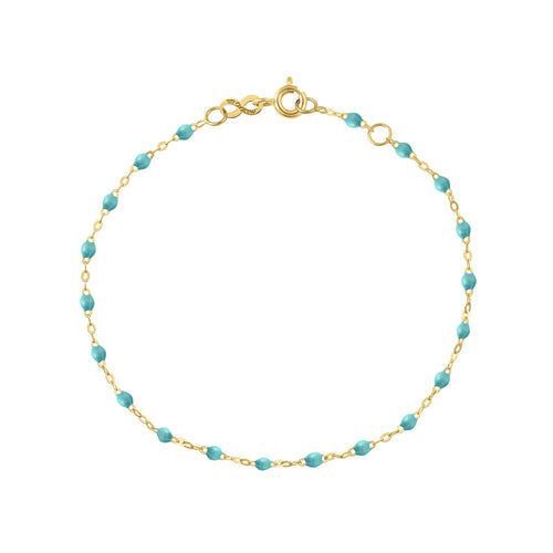 Gigi Clozeau - Bracelet turquoise vert Classique Gigi, or jaune, 24 cm