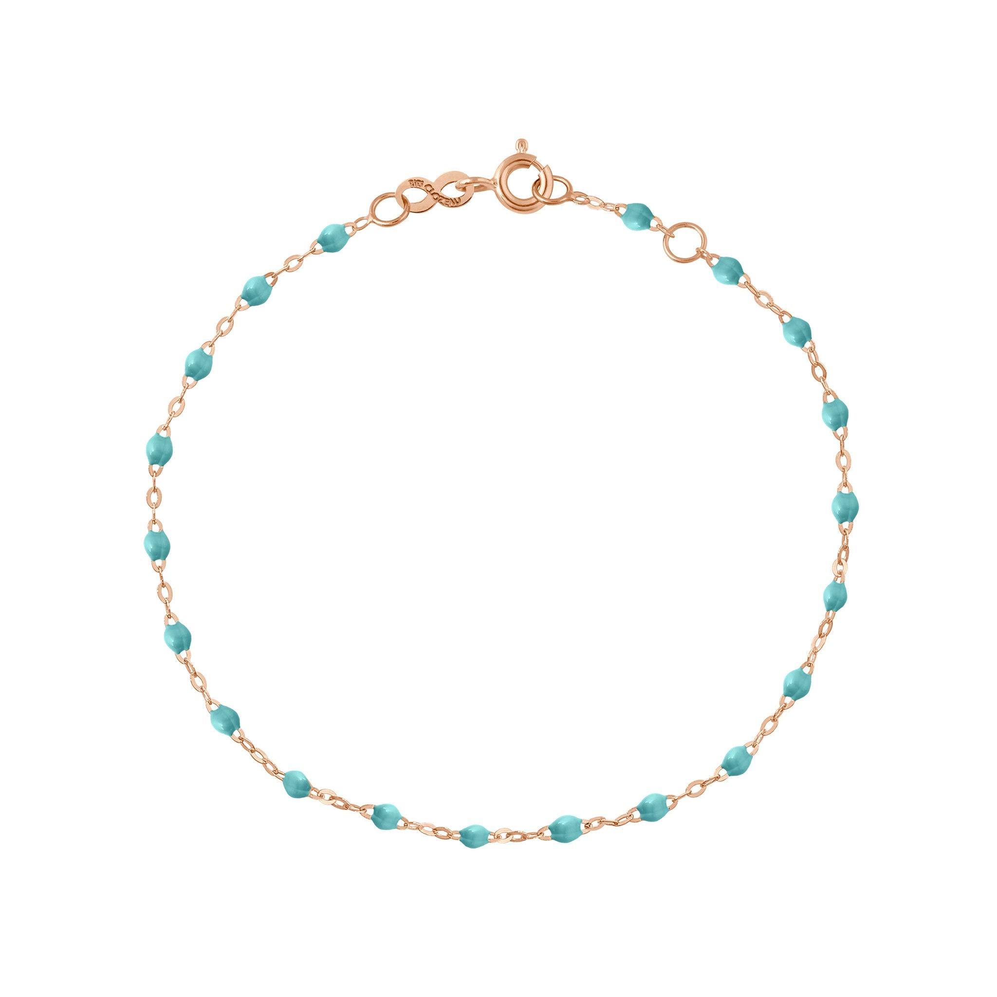 Gigi Clozeau - Bracelet turquoise vert Classique Gigi, or rose, 24 cm