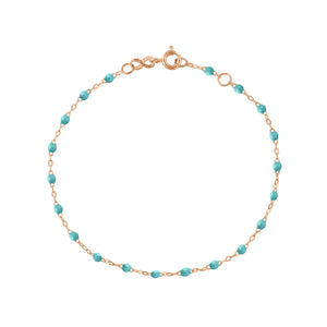 Gigi Clozeau - Bracelet turquoise vert Classique Gigi, or rose, 24 cm