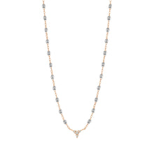 Gigi Clozeau - Collier argent petit Kosmos, diamants, or rose, 42 cm