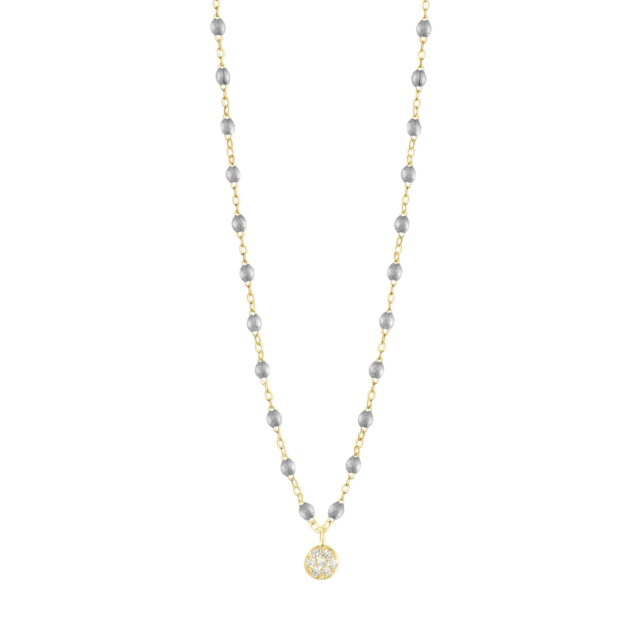 Gigi Clozeau - Collier argent Puce, diamants, or jaune, 42 cm