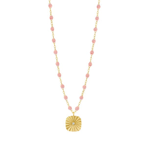 Gigi Clozeau - Collier blush Miss Lumière diamant, or jaune, 42 cm