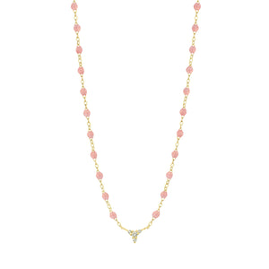 Gigi Clozeau - Collier blush petit Kosmos, diamants, or jaune, 42 cm