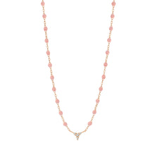 Gigi Clozeau - Collier blush petit Kosmos, diamants, or rose, 42 cm