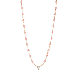 Gigi Clozeau - Collier blush petit Kosmos, diamants, or rose, 42 cm