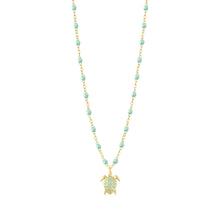 Gigi Clozeau - Collier jade Tortue, or jaune, 42 cm
