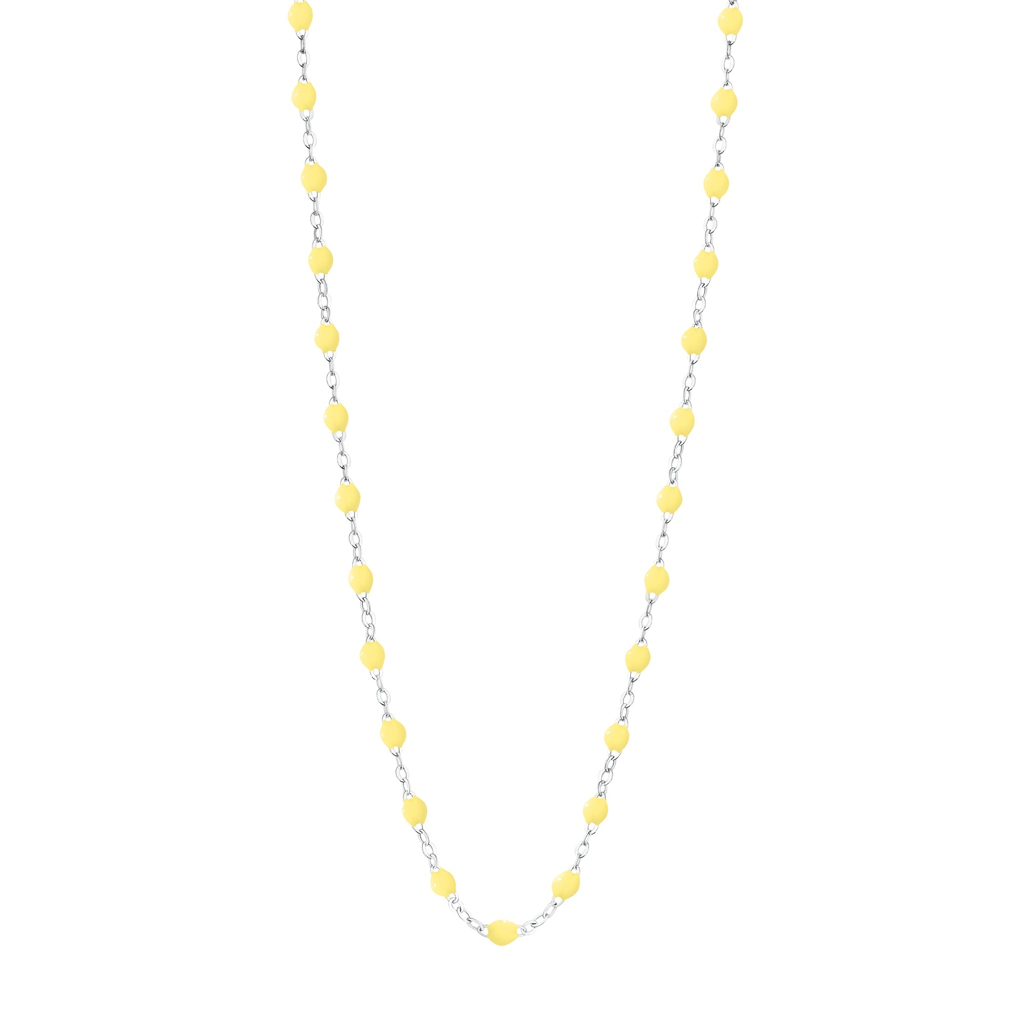 Gigi Clozeau - Collier mimosa Classique Gigi, or blanc, 42 cm