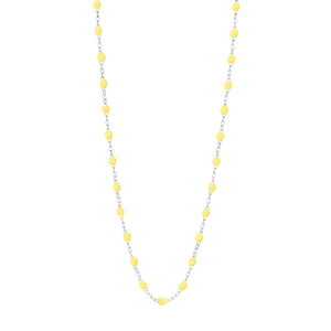 Gigi Clozeau - Collier mimosa Classique Gigi, or blanc, 42 cm