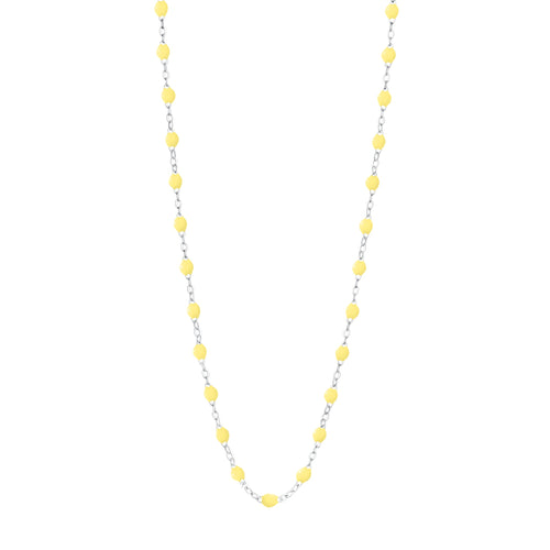 Gigi Clozeau - Collier mimosa Classique Gigi, or blanc, 50 cm