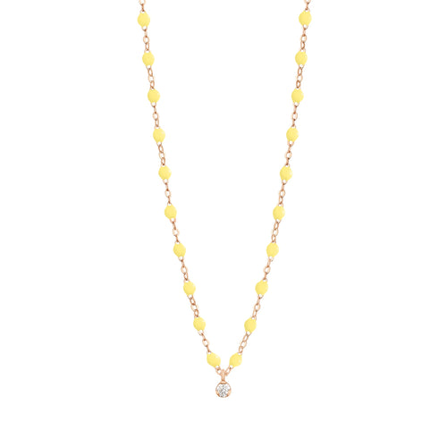 Gigi Clozeau - Collier mimosa Gigi Suprême, Diamant, or rose, 42 cm