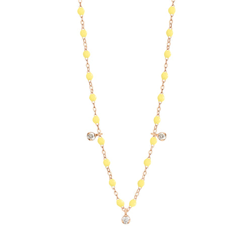 Gigi Clozeau - Collier mimosa Gigi Suprême, Diamants, or rose, 45 cm