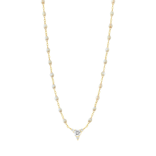 Gigi Clozeau - Collier opale Kosmos, diamants, or jaune, 42 cm