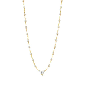 Gigi Clozeau - Collier opale Kosmos, diamants, or jaune, 42 cm