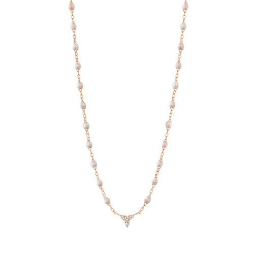 Gigi Clozeau - Collier opale petit Kosmos, diamants, or rose, 42 cm