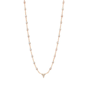 Gigi Clozeau - Collier opale petit Kosmos, diamants, or rose, 42 cm