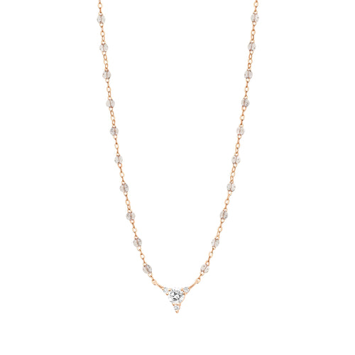 Gigi Clozeau - Collier sparkle Kosmos, diamants, or rose, 42 cm