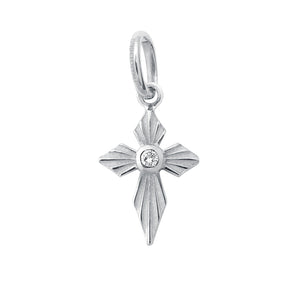 Gigi Clozeau - Pendentif Croix Lumière, diamants, or blanc