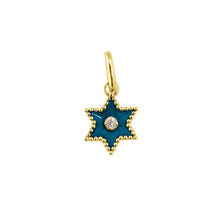 Gigi Clozeau - Pendentif Etoile Star résine jungle, diamant, or jaune