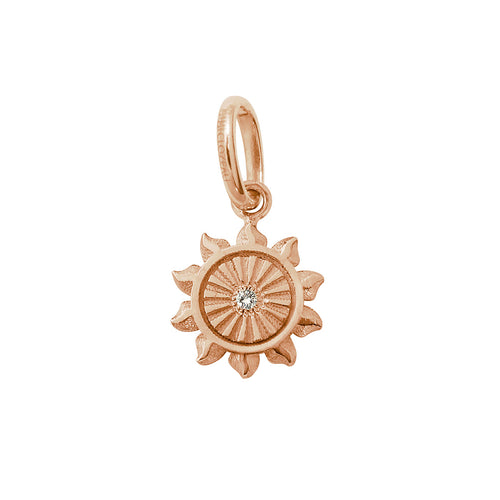 Gigi Clozeau - Pendentif Lucky Sun, diamants, or rose