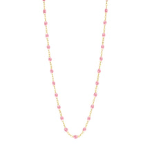 Gigi Clozeau - Collier fuchsia Classique Gigi, or jaune, 42 cm