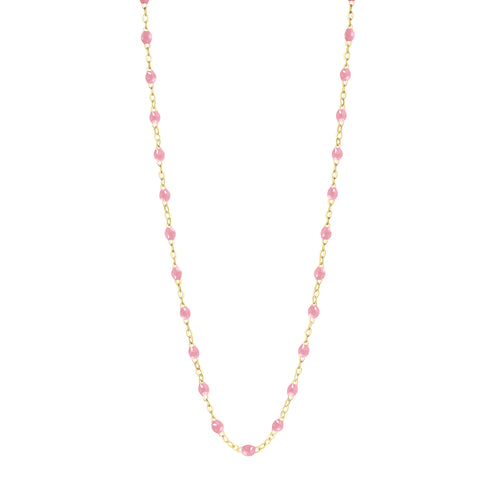 Gigi Clozeau - Collier fuchsia Classique Gigi, or jaune, 42 cm