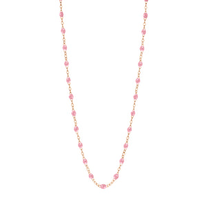 Gigi Clozeau - Collier fuchsia Classique Gigi, or rose, 50 cm