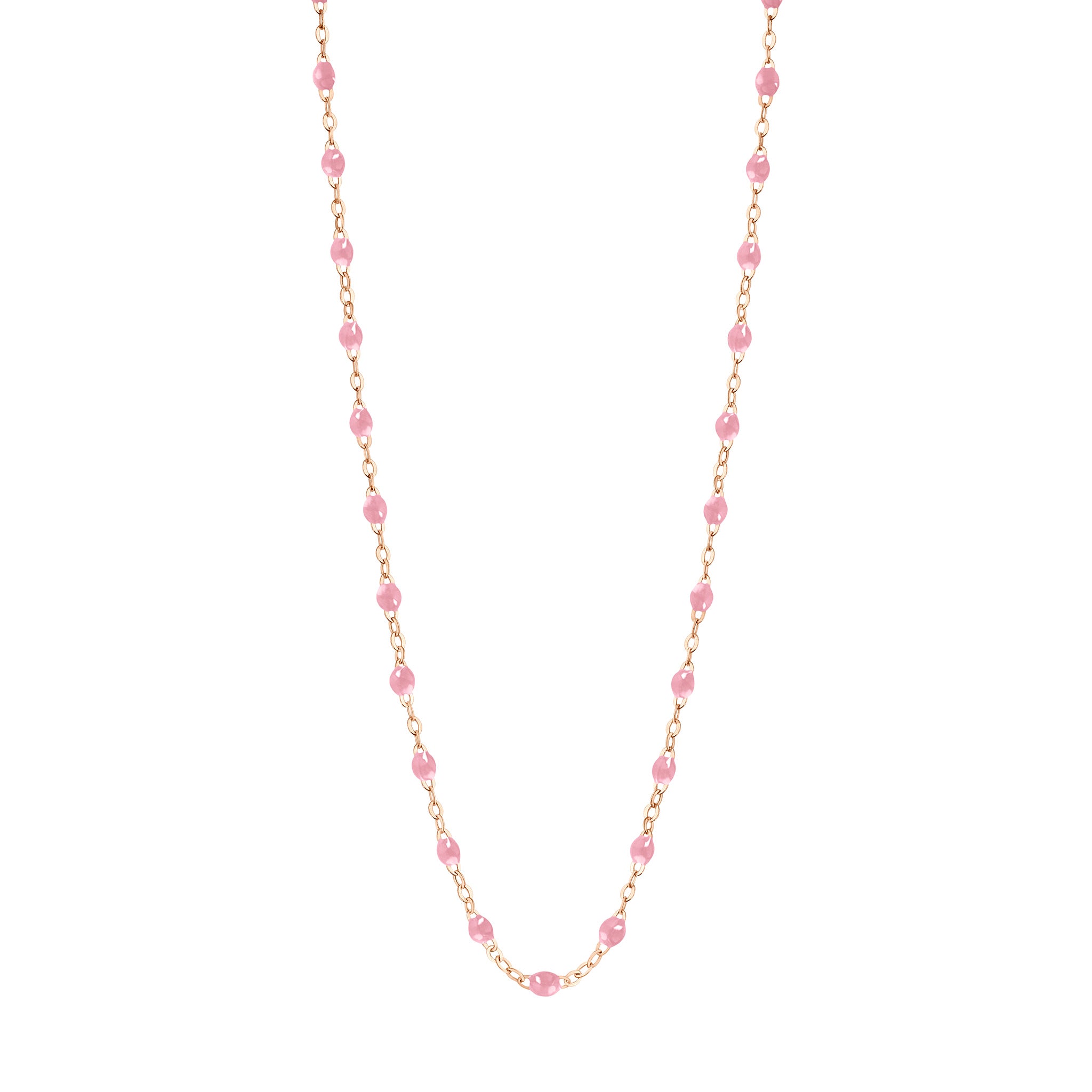 Gigi Clozeau - Collier fuchsia Classique Gigi, or rose, 45 cm