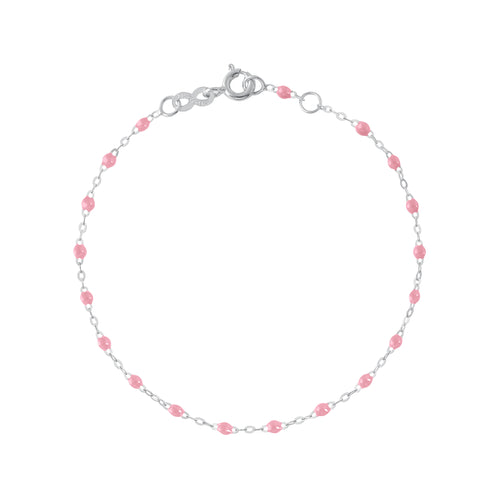 Gigi Clozeau - Bracelet fuchsia Classique Gigi, or blanc, 15 cm