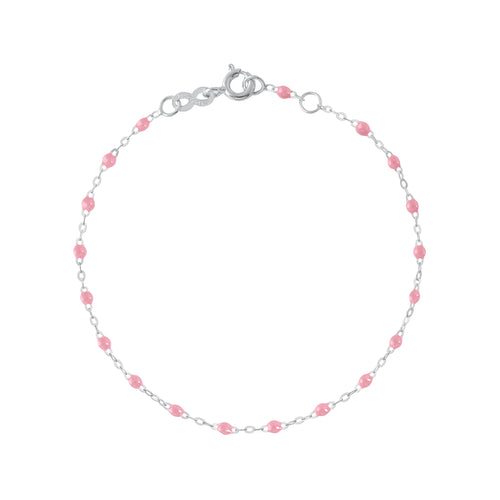 Gigi Clozeau - Bracelet fuchsia Classique Gigi, or blanc, 19 cm